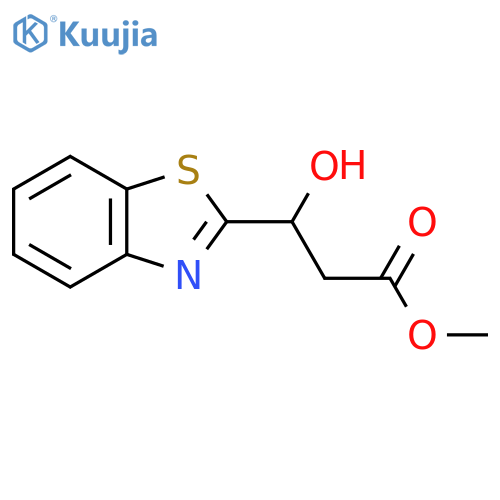 methyl 3-(1,3-benzothiazol-2-yl)-3-hydroxypropanoate structure