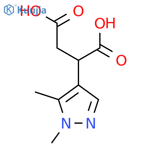 2-(1,5-dimethyl-1H-pyrazol-4-yl)butanedioic acid structure