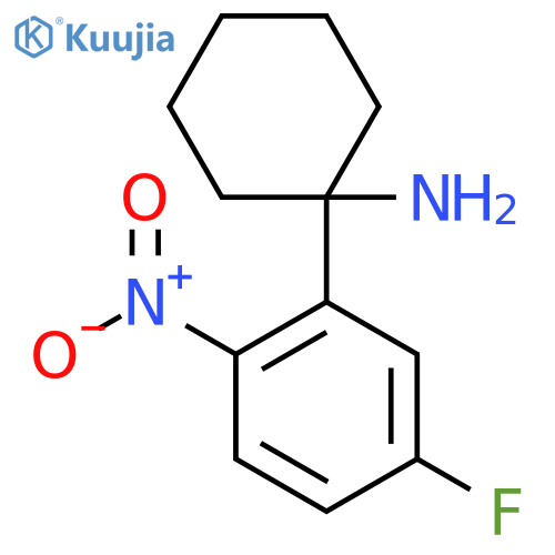 1-(5-fluoro-2-nitrophenyl)cyclohexan-1-amine structure