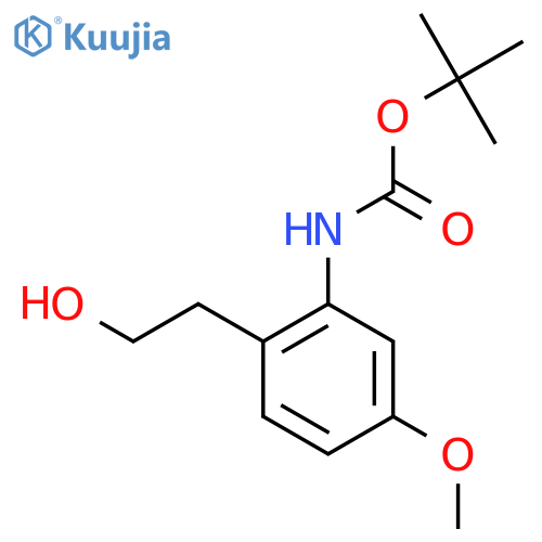 tert-butyl N-2-(2-hydroxyethyl)-5-methoxyphenylcarbamate structure