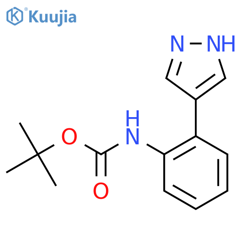 tert-butyl N-2-(1H-pyrazol-4-yl)phenylcarbamate structure