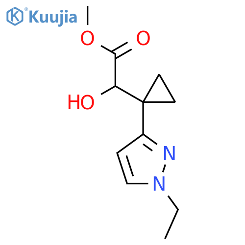 methyl 2-1-(1-ethyl-1H-pyrazol-3-yl)cyclopropyl-2-hydroxyacetate structure