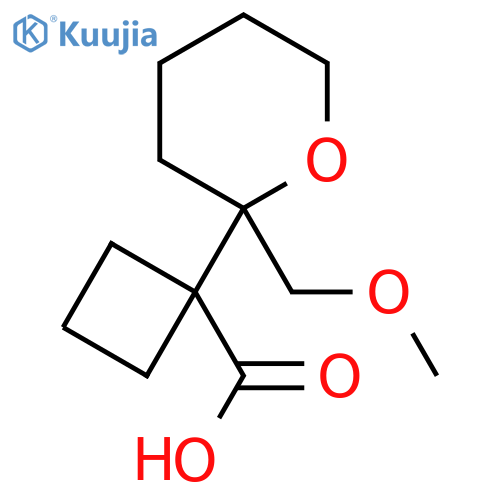 1-2-(methoxymethyl)oxan-2-ylcyclobutane-1-carboxylic acid structure