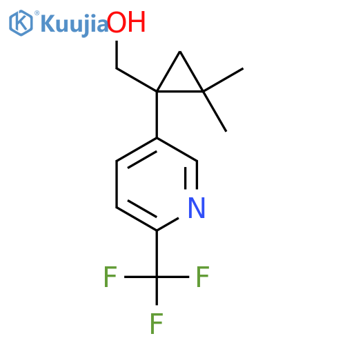 {2,2-dimethyl-1-6-(trifluoromethyl)pyridin-3-ylcyclopropyl}methanol structure