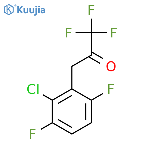 3-(2-chloro-3,6-difluorophenyl)-1,1,1-trifluoropropan-2-one structure