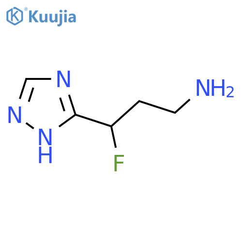 3-fluoro-3-(1H-1,2,4-triazol-3-yl)propan-1-amine structure