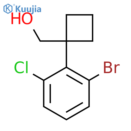 1-(2-bromo-6-chlorophenyl)cyclobutylmethanol structure