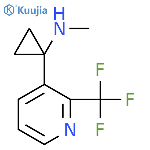 N-methyl-1-2-(trifluoromethyl)pyridin-3-ylcyclopropan-1-amine structure