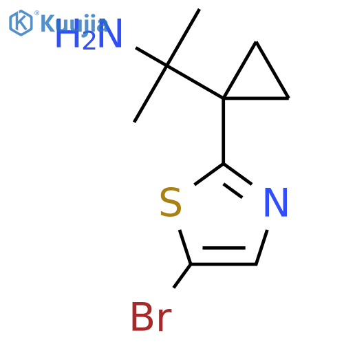 2-1-(5-bromo-1,3-thiazol-2-yl)cyclopropylpropan-2-amine structure