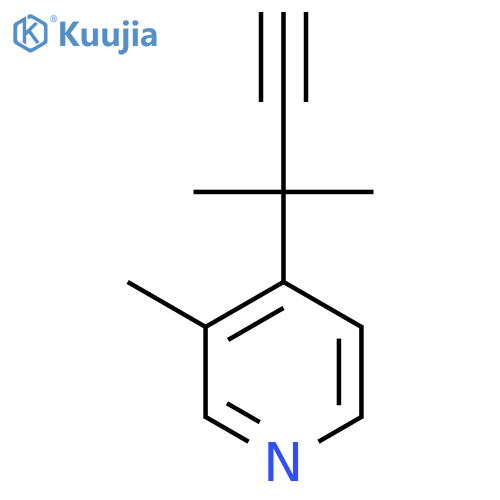 3-methyl-4-(2-methylbut-3-yn-2-yl)pyridine structure