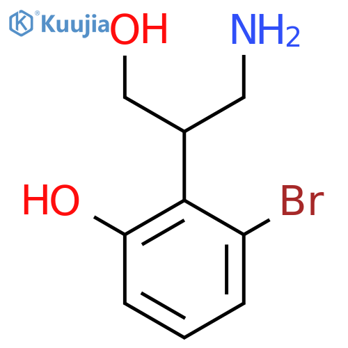 2-(1-amino-3-hydroxypropan-2-yl)-3-bromophenol structure