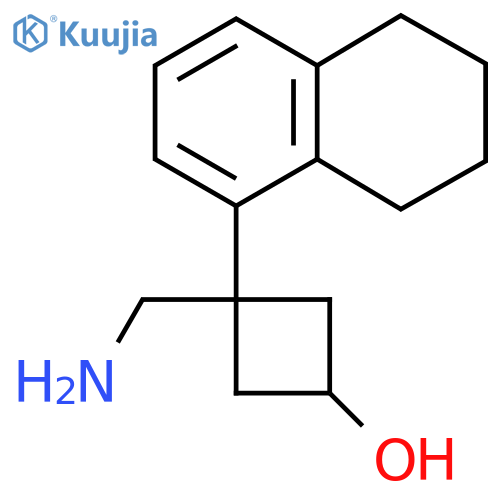 3-(aminomethyl)-3-(5,6,7,8-tetrahydronaphthalen-1-yl)cyclobutan-1-ol structure