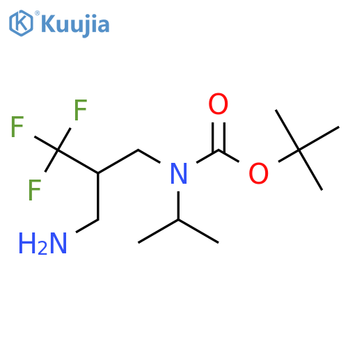 tert-butyl N-3-amino-2-(trifluoromethyl)propyl-N-(propan-2-yl)carbamate structure