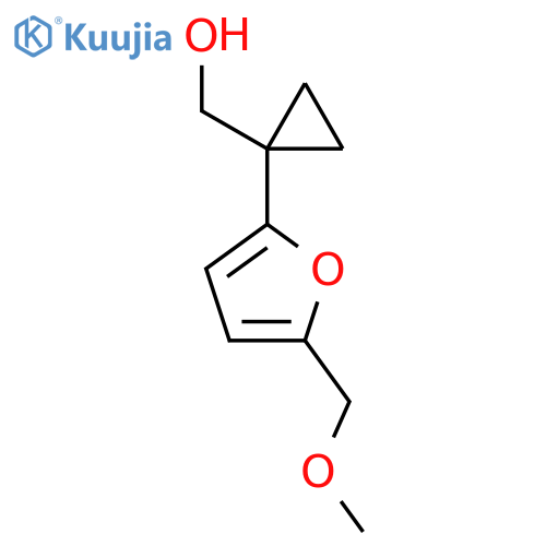 {1-5-(methoxymethyl)furan-2-ylcyclopropyl}methanol structure