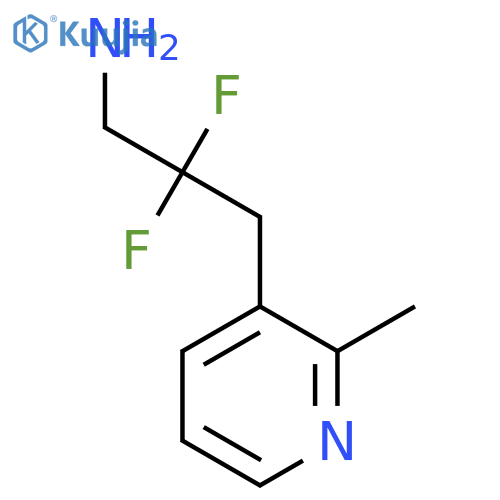2,2-difluoro-3-(2-methylpyridin-3-yl)propan-1-amine structure