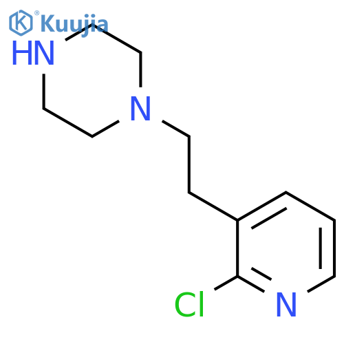 1-2-(2-chloropyridin-3-yl)ethylpiperazine structure