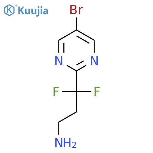 3-(5-bromopyrimidin-2-yl)-3,3-difluoropropan-1-amine structure