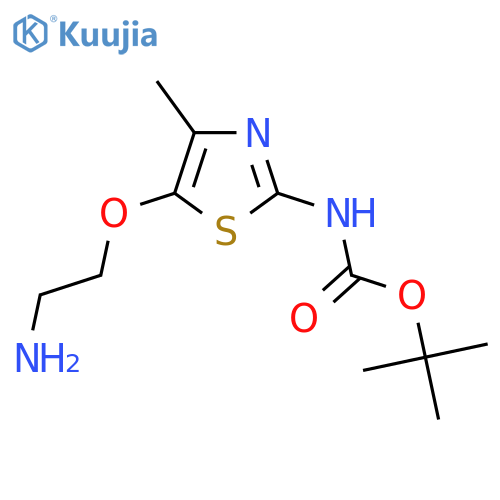 tert-butyl N-5-(2-aminoethoxy)-4-methyl-1,3-thiazol-2-ylcarbamate structure