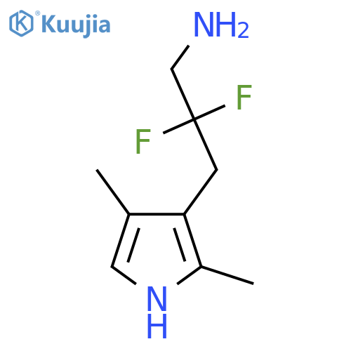 3-(2,4-dimethyl-1H-pyrrol-3-yl)-2,2-difluoropropan-1-amine structure