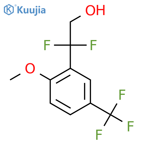 2,2-difluoro-2-2-methoxy-5-(trifluoromethyl)phenylethan-1-ol structure