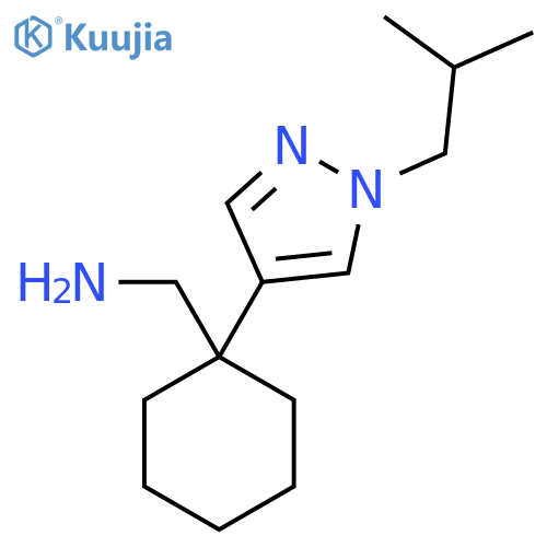{1-1-(2-methylpropyl)-1H-pyrazol-4-ylcyclohexyl}methanamine structure