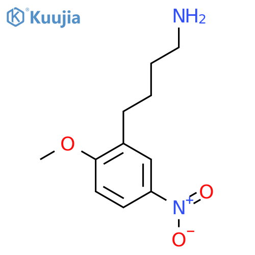 4-(2-methoxy-5-nitrophenyl)butan-1-amine structure
