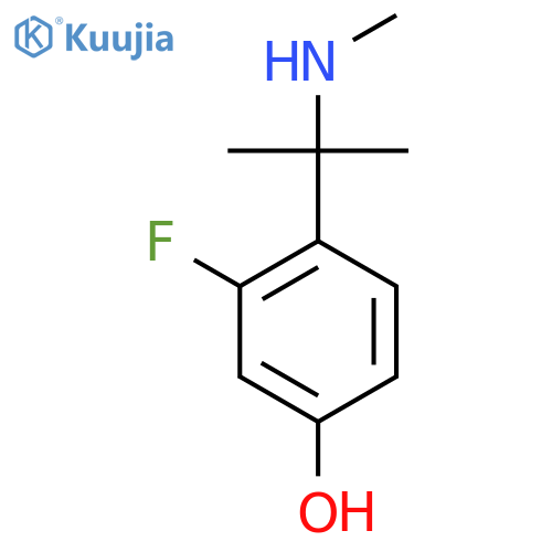 3-fluoro-4-2-(methylamino)propan-2-ylphenol structure