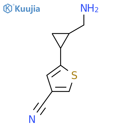 5-2-(aminomethyl)cyclopropylthiophene-3-carbonitrile structure