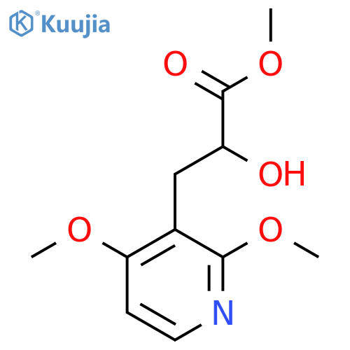 methyl 3-(2,4-dimethoxypyridin-3-yl)-2-hydroxypropanoate structure