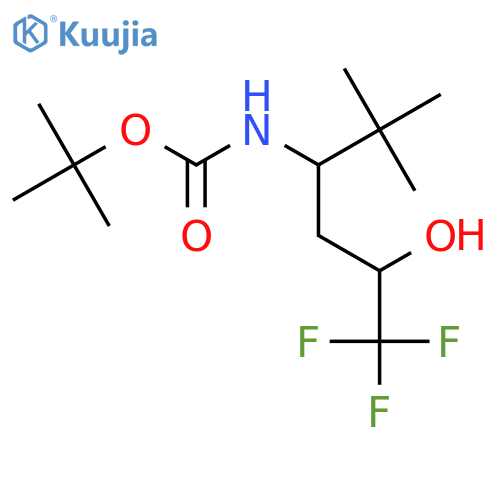 tert-butyl N-(6,6,6-trifluoro-5-hydroxy-2,2-dimethylhexan-3-yl)carbamate structure