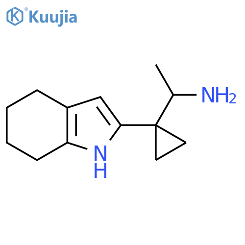 1-1-(4,5,6,7-tetrahydro-1H-indol-2-yl)cyclopropylethan-1-amine structure