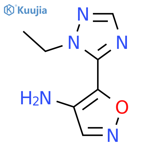 5-(1-ethyl-1H-1,2,4-triazol-5-yl)-1,2-oxazol-4-amine structure