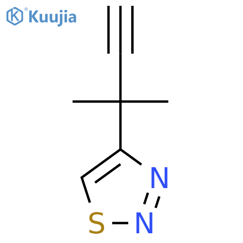 4-(2-methylbut-3-yn-2-yl)-1,2,3-thiadiazole structure