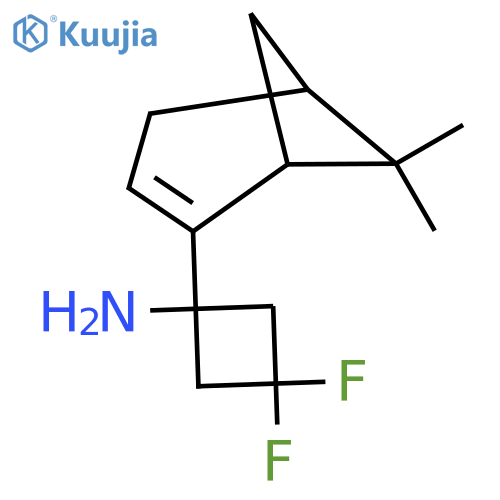 1-{6,6-dimethylbicyclo3.1.1hept-2-en-2-yl}-3,3-difluorocyclobutan-1-amine structure