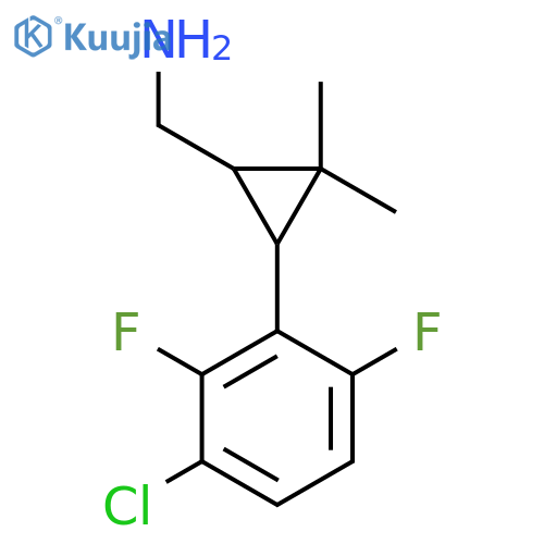 3-(3-chloro-2,6-difluorophenyl)-2,2-dimethylcyclopropylmethanamine structure