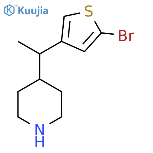 4-1-(5-bromothiophen-3-yl)ethylpiperidine structure