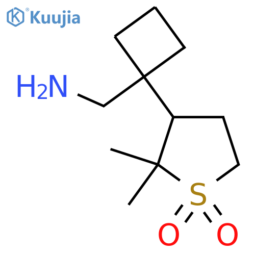 3-1-(aminomethyl)cyclobutyl-2,2-dimethyl-1lambda6-thiolane-1,1-dione structure