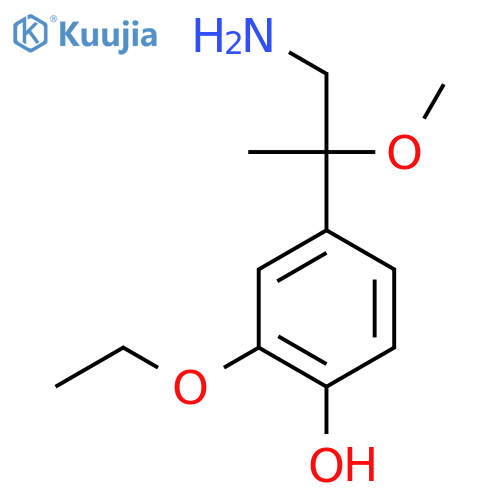 4-(1-amino-2-methoxypropan-2-yl)-2-ethoxyphenol structure