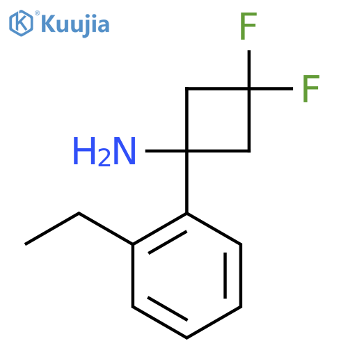 1-(2-ethylphenyl)-3,3-difluorocyclobutan-1-amine structure