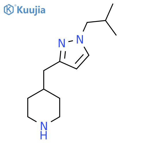 4-{1-(2-methylpropyl)-1H-pyrazol-3-ylmethyl}piperidine structure