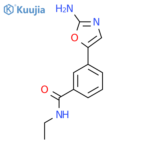 3-(2-amino-1,3-oxazol-5-yl)-N-ethylbenzamide structure