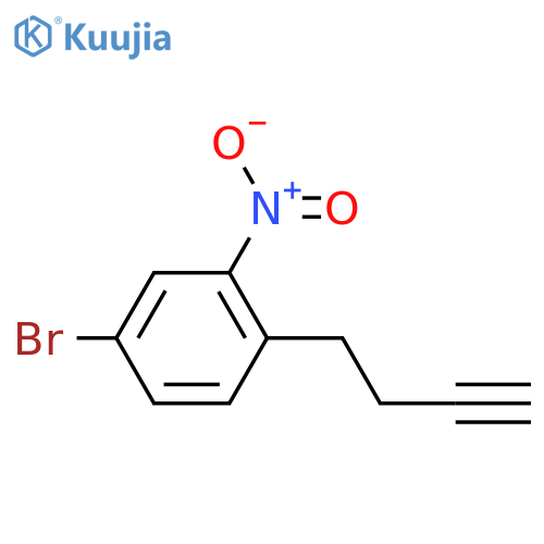 4-bromo-1-(but-3-yn-1-yl)-2-nitrobenzene structure