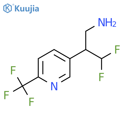 3,3-difluoro-2-6-(trifluoromethyl)pyridin-3-ylpropan-1-amine structure