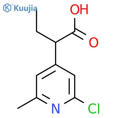 2-(2-chloro-6-methylpyridin-4-yl)butanoic acid structure
