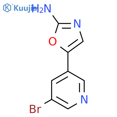5-(5-bromopyridin-3-yl)-1,3-oxazol-2-amine structure