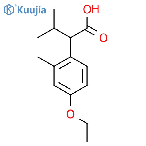 2-(4-ethoxy-2-methylphenyl)-3-methylbutanoic acid structure