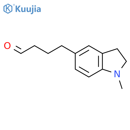 4-(1-methyl-2,3-dihydro-1H-indol-5-yl)butanal structure