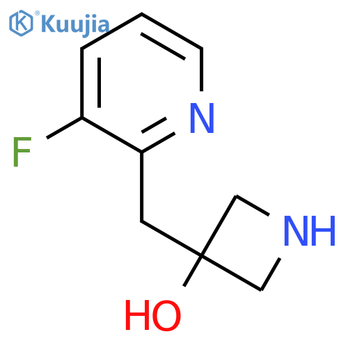 3-(3-fluoropyridin-2-yl)methylazetidin-3-ol structure