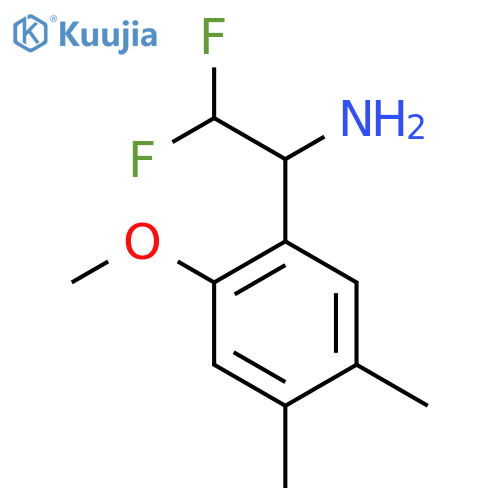 2,2-difluoro-1-(2-methoxy-4,5-dimethylphenyl)ethan-1-amine structure