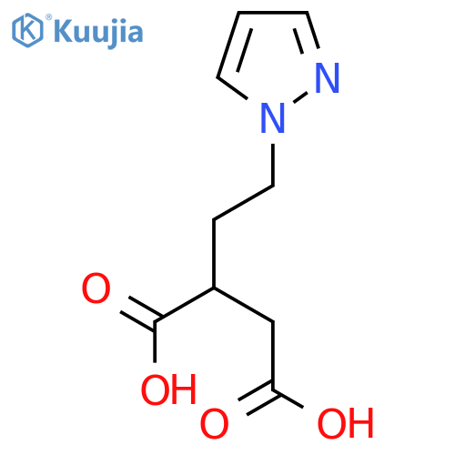 2-2-(1H-pyrazol-1-yl)ethylbutanedioic acid structure